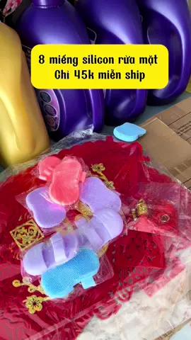 Combo 8 miếng silicon rửa mặt chỉ 45k miễn ship##emkieutaphoa##miengruamat##miengsiliconruamat