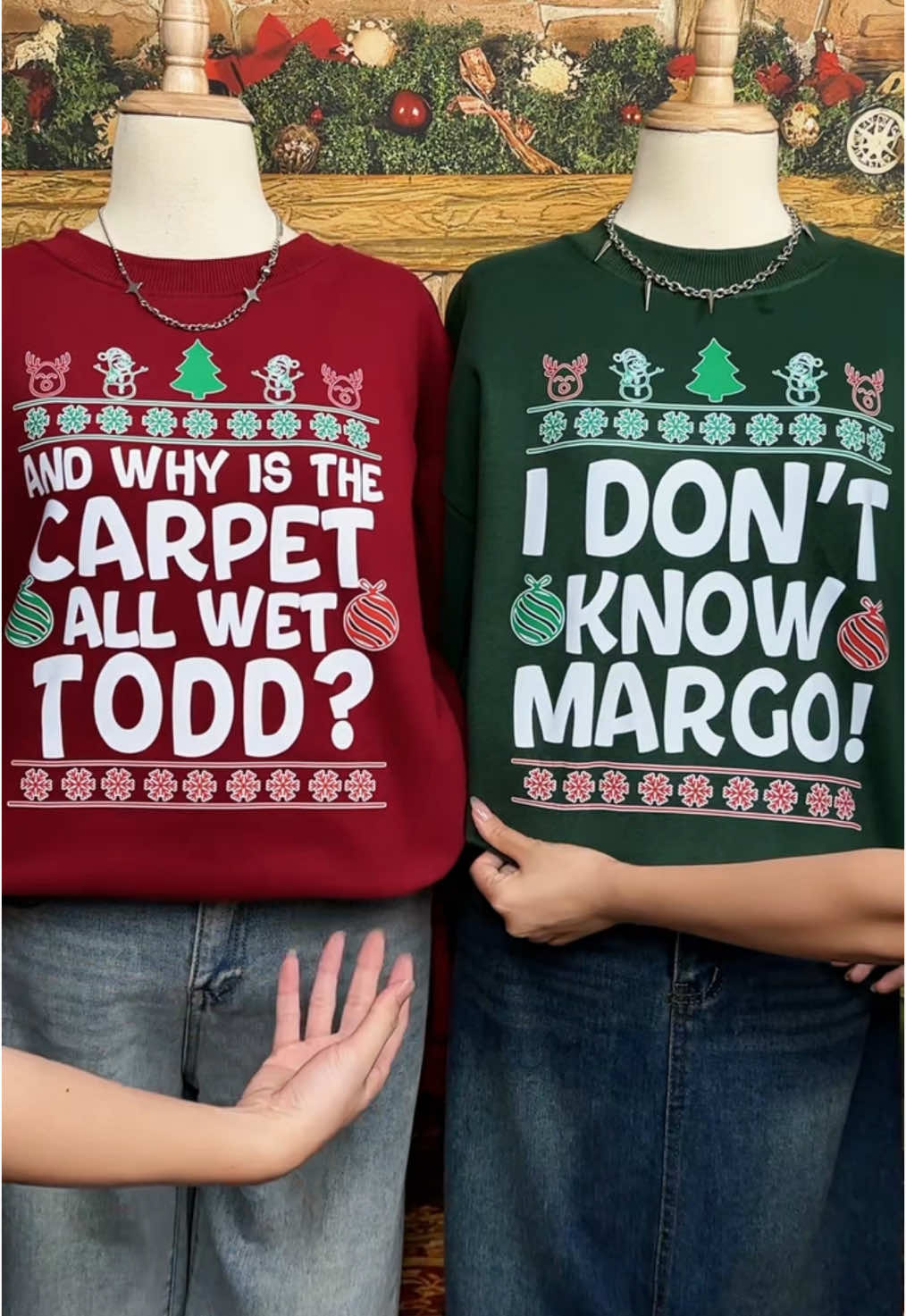 Christmas Vacation Todd And Margo Couple Sweater ✨✨🎄🎄#todd#margo #christmasvacation #nationallampoonschristmasvacation #christmasvacation #christmas #tiktokshopblackfriday #christmasvacation #foryourpage #christmas #christmasvacation #nationallampoon #nationalampoonchristmasvacation #matchingoutfits #couple #christmascouple 