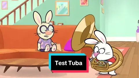 Superbuns blows hard on the Tuba/Sousaphone to get the Test Tube out of it! #SuperBuns #Tuba #Sousaphone #FYP #Music @CaitlynHoshikoWorld