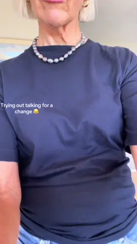 Sunday style means jeans for me.  Just by cinching my tshirt and wearing some pearls makes an outfit feel more polished and put together.  Excuse my kiwi accent! 😂 #agepositivefashion #agelessstyle #over40style #minimalstyle #wearyourwardrobe #authenticstyle #personalstyle #denimstyle #OOTD #tiktokstyle 