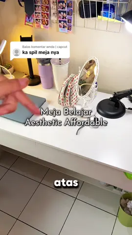 Membalas @wnda | capcut meja belajar aesthetic udah ada laci nya #mejabelajar #mejaaesthetic 