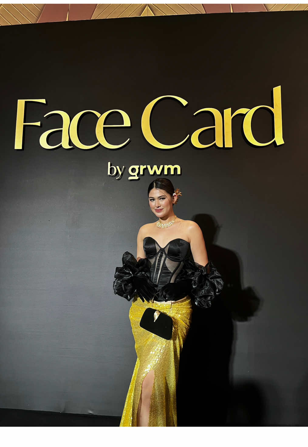 About last night ✨ @GRWM Cosmetics Official #facecard #grwmcosmetics #grwmfacecard2024 #grwmball2024 #makeup #heartevangelista #OOTD 