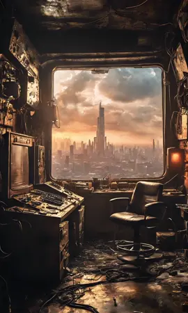 dystopian city view / scifi scene  #cyberpunk #scifiart #dystopian #futuristic #aiart #stablediffusion 