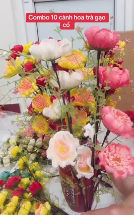 Combo 10 cành hoa trà gạo cổ cắm bình trang trí phòng khách , trang trí cửa hàng siêu xinh #hoalua #hoatragaoco #xuhuongtiktok #hottren 