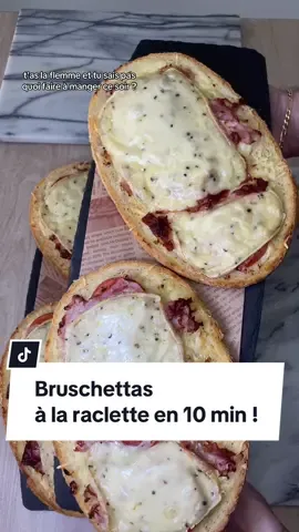 Recette des Bruschettas à la Raclette : Un Délice Fondant à Partager ! 🧀🍞 Tu cherches une recette originale et gourmande pour impressionner tes invités ? Ces bruschettas à la raclette sont parfaites pour un apéritif, un dîner léger ou même une soirée fromage ! Faciles à réaliser et délicieuses, elles combineront croquant et fondant en une seule bouchée. Suis cette recette pour un moment de gourmandise à partager ! Ingrédients (pour 6 bruschettas) : 6 tranches de pain de campagne (ou de pain baguette) 200 g de fromage à raclette 1 tomate 1 petite poignée de roquette (facultatif) 1 gousse d'ail 1 cuillère à soupe d'huile d'olive Sel et poivre au goût Quelques brins de thym frais (facultatif) Instructions : Préparer le pain : Préchauffe ton four à 200°C (chaleur tournante). Dispose les tranches de pain sur une plaque de cuisson et badigeonne-les d’huile d’olive à l’aide d’un pinceau. Enfourne les tranches de pain pendant 5 à 7 minutes ou jusqu’à ce qu’elles soient légèrement dorées et croustillantes. Préparer les tomates : Pendant que le pain cuit, coupe la tomate en petits dés. Si tu veux un goût encore plus savoureux, tu peux également ajouter une pincée de sel, de poivre et d’un peu d’huile d’olive sur les tomates. Préparer la raclette : Coupe le fromage à raclette en tranches fines ou en petits morceaux pour qu’il fonde facilement. Garnir les bruschettas : Frotte chaque tranche de pain grillé avec la gousse d’ail coupée en deux pour ajouter une légère saveur d’ail. Ensuite, dispose quelques dés de tomate sur chaque tranche de pain. Ajoute les morceaux de raclette par-dessus. Faire fondre la raclette : Remets les bruschettas garnies au four pendant 5 à 10 minutes ou jusqu'à ce que le fromage soit bien fondu et légèrement doré. Si tu as un grill ou un salamandre, cela ajoutera un côté encore plus doré au fromage. Finition : Une fois sorties du four, ajoute un peu de roquette pour une touche de fraîcheur, ainsi que quelques brins de thym pour parfumer les bruschettas. Dégustation : Servez immédiatement, ces bruschettas à la raclette sont encore meilleures lorsqu'elles sont bien chaudes et fondantes ! Astuces pour des Bruschettas à la Raclette Parfaites : Pour encore plus de saveurs, tu peux ajouter quelques morceaux de jambon cru ou de bacon avant de mettre la raclette. Si tu aimes le piquant, une petite touche de moutarde douce sur le pain avant de garnir peut ajouter du caractère. Ces bruschettas se préparent très bien pour un apéritif entre amis, un brunch ou un dîner convivial. N’oublies pas de partager la recette à un gourmand et à commenter pour me dire ce que tu en penses ! 🧑‍🍳 Enregistre la recette pour ne pas l’oublier ! 💡 🎥 Bienvenue dans mon univers gourmand ! 🍽️ Dans cette série, je te fais découvrir des recettes délicieuses et faciles à réaliser, parfaites pour épater tes amis ou te faire plaisir. Que tu sois novice ou chef en herbe, tu trouveras ici des astuces, des techniques et des plats qui vont ravir tes papilles ! Chaque vidéo est conçue pour être accessible, rapide et amusante, parfaite pour ceux qui veulent impressionner sans passer des heures en cuisine. 👉 Suis-moi pour des recettes sucrées et salées, des inspirations créatives et des moments de partage autour de la cuisine. N'oublie pas de liker et de commenter pour me dire quelles recettes tu aimerais voir ensuite ! #recette #ideerecette #ideerepas #recetterapide #recettefacile #recettesimple #Recipe #recettemaison #cooking #cuisinemaison #bruschetta #raclette #pourtoi #fyp #foryou