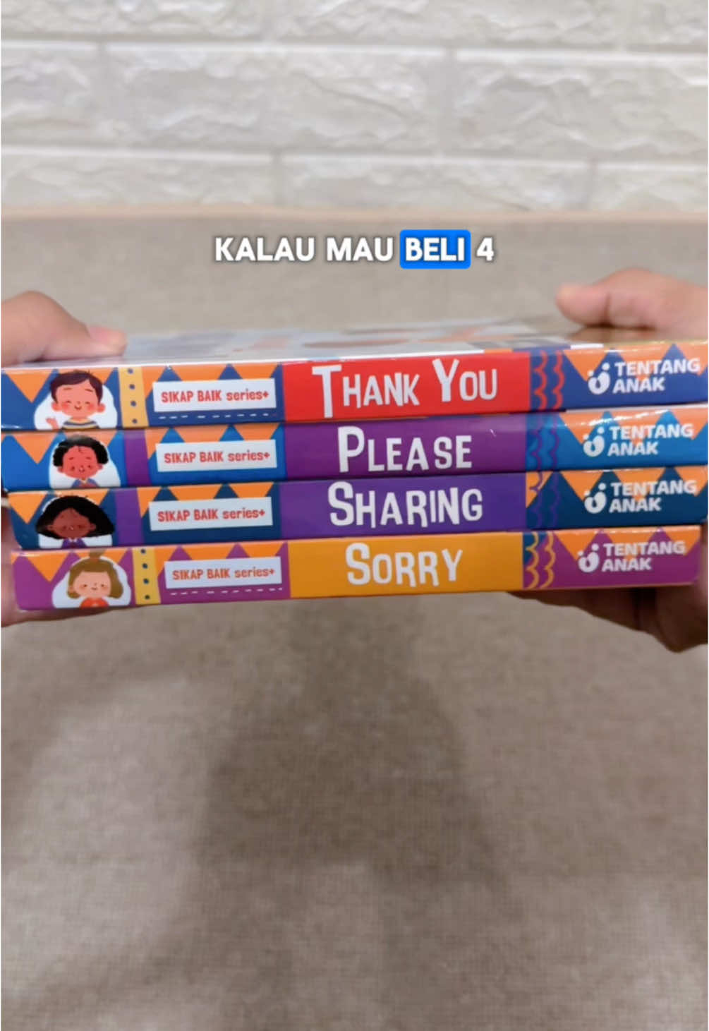 Mantul banget kan cuma 30ribu tapi berasa punya 4 buku harga 300ribuan loh😍 Yuk di Checkout❤️ #tentanganak #bukutentanganak #serisikapbaik #bukuanak #bukuedukasianak #bukuedukasi 