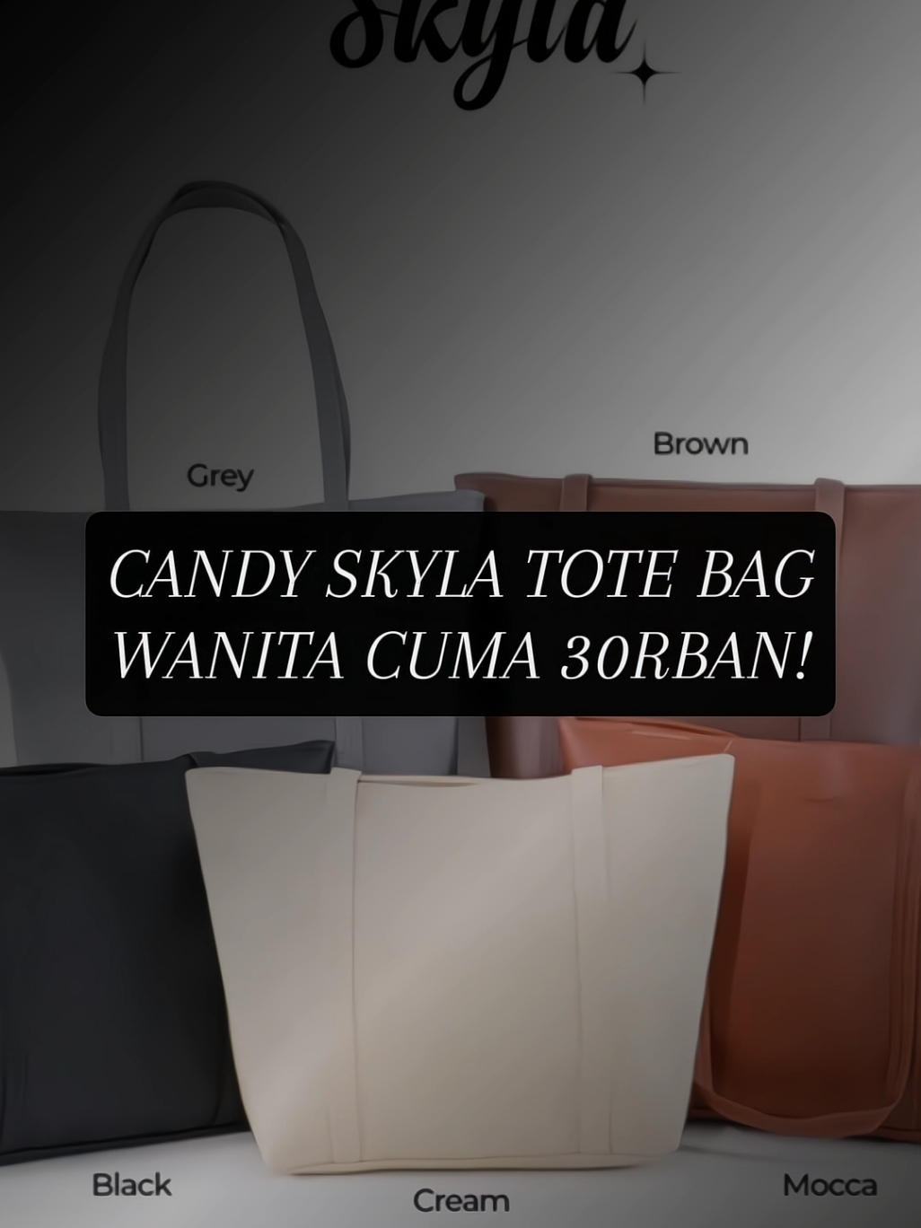 Tampil stylish sekaligus praktis dengan Candy Skyla Tote Bag yang sempurna untuk segala aktivitas! #gebyarbelanjanovember #fashion #tas #taswanita #totebag #totebagmurah #tasmurah #taswanitamurah 