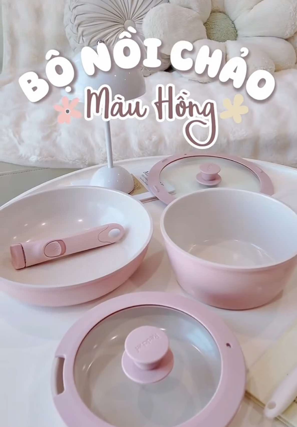 Xinh xuất sắc các bác ơi 🥹🥹😘 #areumdecor #decor #homedecor #kitchen #kitchenware #dobep #KitchenHacks #unboxing #bonoichao #pans 