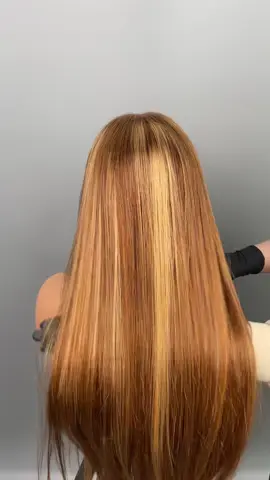 This is my dream color😍🔥#gluelesswig#iseehair#hdlacewig#fyp#tiktokshopblackfriday#straightwig#highlightbrownwig