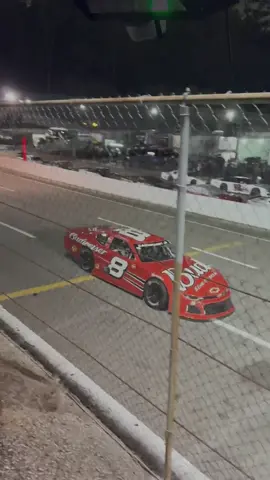 Dale Earnhardt Jr drove the red number 8 Budweiser car again, this time in a Late Model Race at Florence Motor Speedway in South Carolina. He qualified, admittedly, terrible but drove his way thru the field to 2nd place before the halfway break.  He held 2nd until about 30 laps to go when the fuel pump on his 8 car failed, sidelining Earnhardt and foiling his hopes to get to victory lane. Dale hopes to use this paint scheme is in the rotation for one of his 4 scheduled late models starts in 2025 #budwiser #dalejr #8 #florencemotorspeedway #nascar #earnhardt 