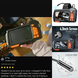 Tested it out as soon as it came. I charged it fully first. Powered it on and right away the camera started working. I didn't unwind the cord, due to it being a Christmas gift