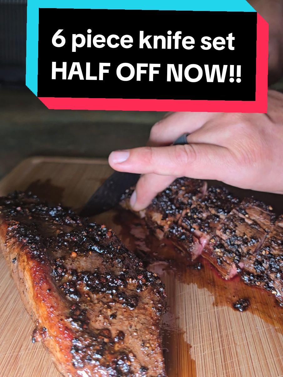 these knives have been my favorite! they're so sharp! #tiktokshopblackfriday #tiktokblackfriday #tiktokshopcybermonday #tiktokcybermonday #knifeset #knifesetforkitchen #sharpknives #sharpknivesmatter 