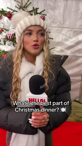Today’s big debate - what is the best part about #Christmas dinner? We asked around at @Winter Wonderland to find out! @Princess Andre ❤️ @Farmer Will  @Jessie Renee Wynter @Tallia Storm @Kate Ferdinand @vanessafeltzofficial @abimooresxox @Olivia Cox @Pandora @OLIVIA ATTWOOD DACK 
