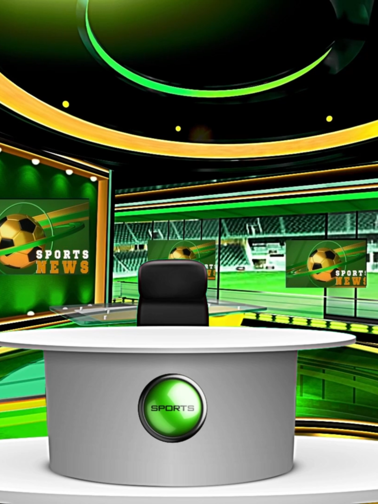 Sports Football News Desk Background Animated  | Green Screen #greenscreen #greenscreenvideo #news #sports #background #football #soccertiktok