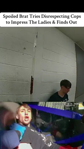 Spoiled Brat Tries Disrespecting Cops to Impress The Ladies & Finds Out #cops #police  #fyp 