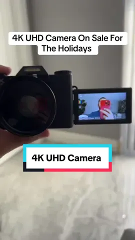 Vlogging camera on sale for the holidays! This camera is 4k UHD and comes with accessories! #camera#contentcreator#contentcreatortips#contentcreation#vlogging#cameratips#tiktokshop#tiktokshopblackfriday#tiktokshopcybermonday#tiktokshopholidayhaul#giftguide#ttsdelight 