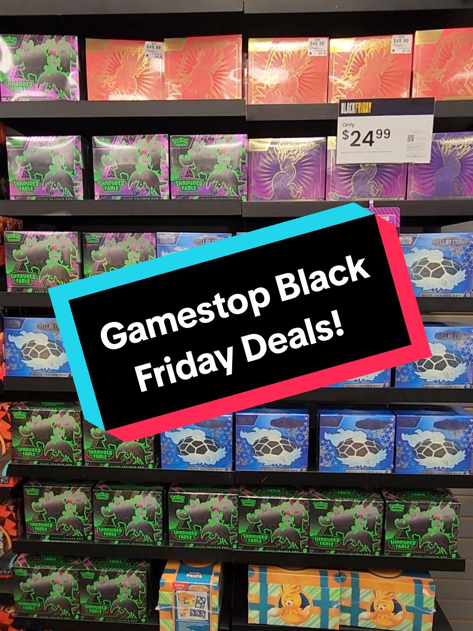 Run out to your local Gamestop for their Black Friday deals on Pokémon ETB's! @GameStop @Pokémon/ポケモン【公式】  #pokemoncards #pokemontcg #pokemontcgcommunity #pokemontcgdeals #pokemondeals2024 #pokemonblackfriday #pokemonblackfridaydeal #gamestopdeals #gamestoptcg 