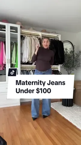 Maternity jeans that don’t cost a ton of money- who is spending $200 on these jeans?? Not us! Tap my bio for the shopping details✨#maternityfashion #maternitystyle #pregnantstyle #pregnancyfashion #pregnantover40 