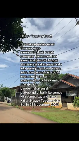 happy teacher day for favorite teacher 🫶🏼🫶🏼 #teacherday #harigurunasional #fyp #berandamuシ #masukberanda #xyzbca #katakata 