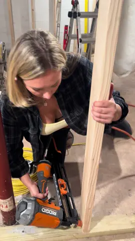 Thats a big nailer 😅 #ridgid #tools #construction #builder #foryou #fyp #woodworking #woodworker #DIY #project #renovation #framing #woodtok #carpentry #carpenter #bluecollar #trades 