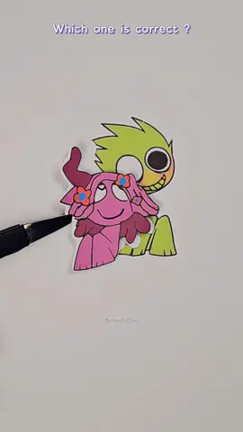 Which one is correct ? Incredibox Sprunki Art #guess #animation #puzzle #papercraft #drawing #viralvideo #art #satisfying #incredibox #sprunki 