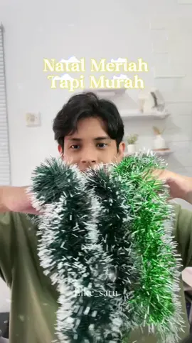 Dekorasi natal murah tapi meriah kalau pakai slinger edisi natal ini. Cuma d taruh aja uda kasi nuansa beda loh #slinger #natal #dekorasi 