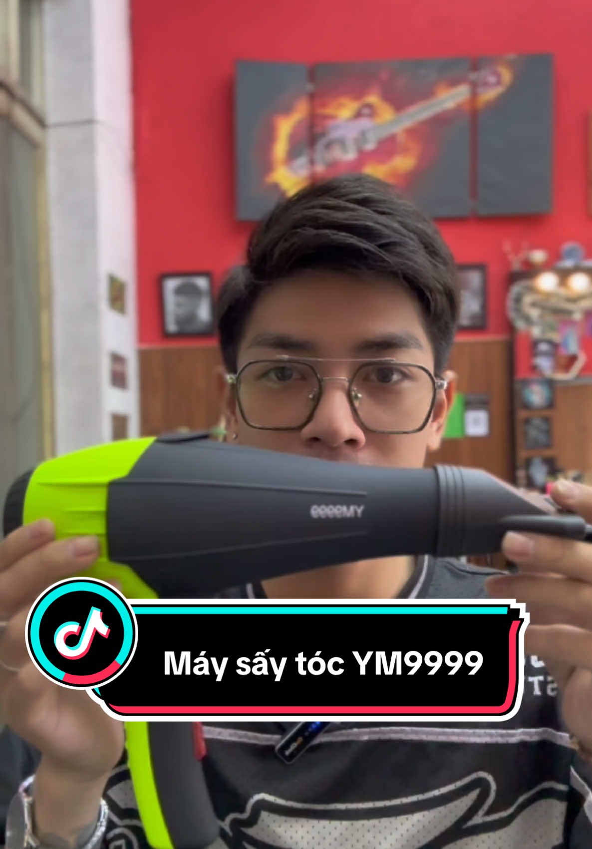 Máy sấy tóc YM9999 công suất 3000W, dễ dàng sấy khô trong 2phút #maysaytoc #maysay #Còibarbershop 