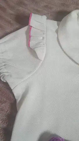 Clothes love embroidered bubble sleeve t-shirt + short skirt set for your baby girl 1-6 years old😍 #clothes #setforbabygirl #fyp 