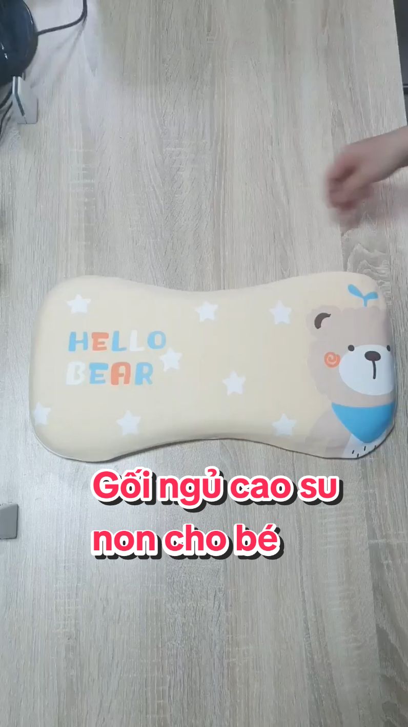 Gối ngủ cao su non trẻ em thiết kế chống bẹp đầu cho bé từ 0-6 tuổi, vỏ mềm ruột đục 112 lỗ thoáng khí #goitreem #goinguchobe #goicaosunon #goidauchobe