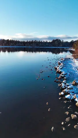 Loch Morlich - Cairngorms National Park, Scotland 🏔️🏴󠁧󠁢󠁳󠁣󠁴󠁿 #fyp #cairngorms #Scotland #mountains #snow #loch 