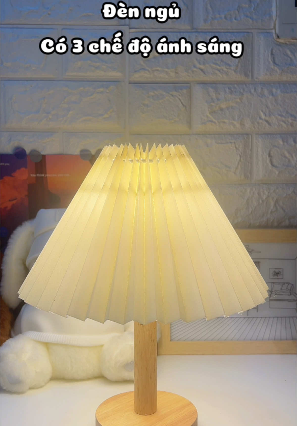Đèn ngủ thân gỗ decor #denngu #decor #đèn 