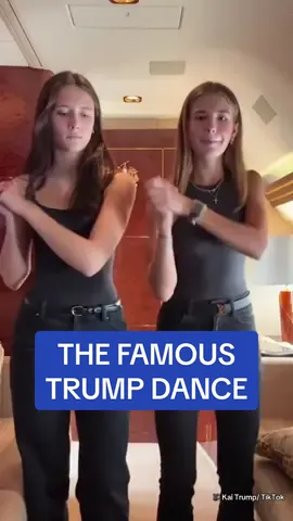 Donald Trump's granddaughter Kai has taken to TikTok to perform his famous YMCA dance onboard Trumps Boeing 757 private jet. Kai alongside her friend Emma Markin performed her grandpa's signature dance moves, captioning her video; 'Learned these moves from the best.' Kai, Trump's eldest grandchild, has been gaining a lot of attention on social media and has racked up 1.2 million followers ever since she appeared on stage at the GOP convention in Wisconsin this year - helping Donald Trump connect with younger voters. Viewers of Kai's dance appeared to love what they had witnessed and also urged the teenager to get her grandfather to join in on the act.  Read more at DailyMail.com  🎥 Kai Trump/TikTok #tiktok #kaitrump #donaldtrump #plane #dance #trend #YMCA 