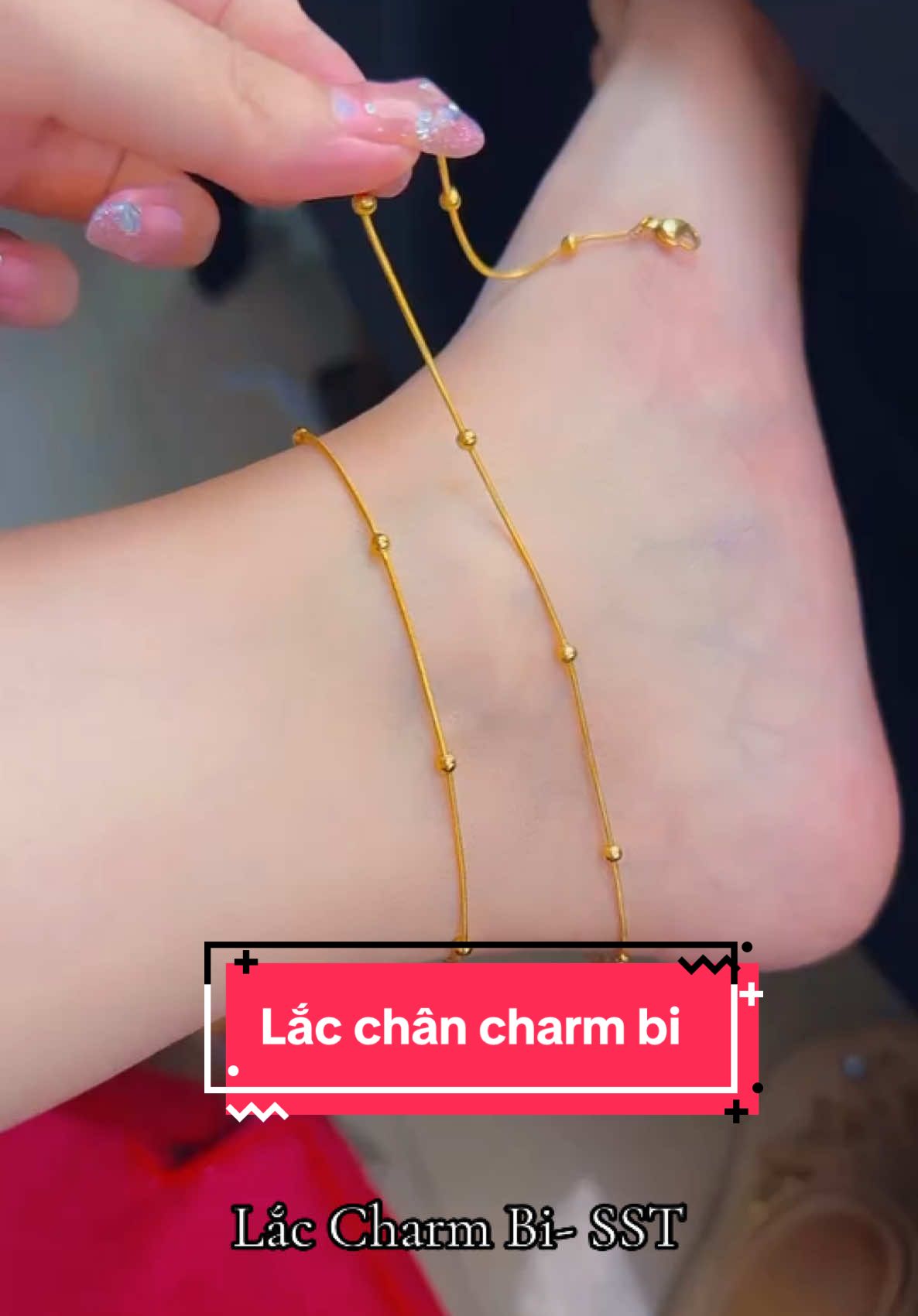 💥Lắc chân charm bi. Titan không phai màu. Chỉ 69k #lacchan #titan #sst 