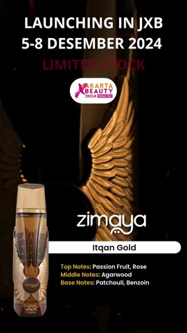 SAVE THE DATE📌 Akan hadir EXCLUSIVE di Event JXB 5-8 Desember 2024!! Bagi kalian yang ingin membeli, atau sekedar mencoba boleh banget datang. Pastikan kalian hadir ke Booth AFNAN PERFUMES di JXB, salah satu event terbesar di Indonesia. Varian #NewLaunch ini hanya ada dievent JXB dan tidak ada di online😁 Soo, tunggu apalagi jangan sampai terlewat apalagi kehabisan✨🙌🏻. — See you at #JakartaXBeauty2024 📍Jakarta Convention Center⁠  Assembly Hall, Booth XL 2 #Newlaunch #ItqanGold #Zimaya #zimayaindonesia #zimayaperfumes #jxb #parfumeviral #parfumdubai #fyp #fyppppppppppppppppppppppp 