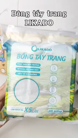 Bông tẩy trang LIKADO túi 600 miếng #xuhuong #bongtaytrang #likado #roseshop195 #viral 