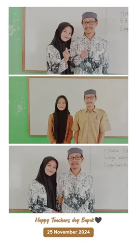HAPPY TEACHERS DAY PAK🥰🖤,, semoga sehat selalu yah🤲, do'akan anakmu ini semoga cpet lulus biar punya GELAR S, Pd🤲😭😌 #JanganLupadiLikeYah😁🤗 