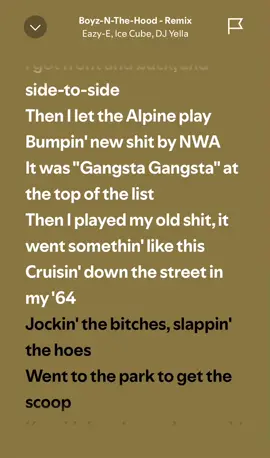 Boyz N The Hood - Eazy E | #foryou #fyp #fy #foryoupage #nwa #xyzbca #westside #eazye #rap #lyrics #lyric #lyricsvideo #boyznthehood #highlyrequested #dontletthisflop #foryoupageofficiall #4u 