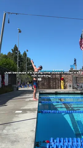 Progress takes time. What are you doing this week to become a better swimmer? #swimming #swimmer #swim #swimtraining 