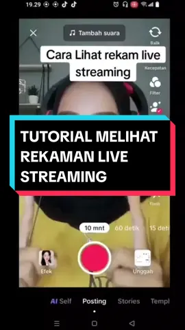 cara melihat hasil rekaman live streaming #record  #tiktoklive  #edukasi  #foryou  #fyp 