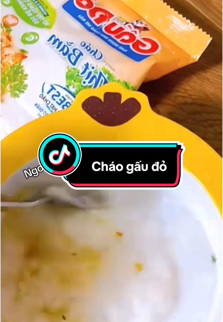 Cháo gấu đỏ ngon rẻ #review #nauancungtiktok #chaoanlien #chaogaudo #ancungtiktok #fyp 