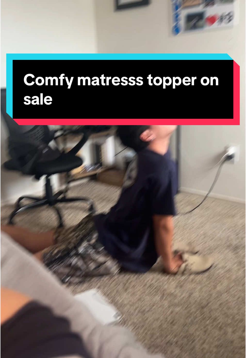 Cant believe he was sleeping wrong all along #tiktokshopping #tiktokmademebuyit #blackfridaydeals #sleeping #matress #matresstopper #tiktokshopblackfriday 