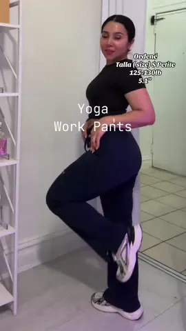 Yoga Work Pants me encantan estos Joga pants  Ordené Talla ( size) S Petite  125-130lb  5.1” #fyp #foryoupage #paratii #TikTokShopBlackFriday #tiktokshopcybermonday #TreasureFinds #tiktokmademebuyit #worklife #workpants #tiktokshop #workfashion 