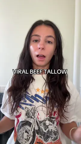 Never thought I’d be putting beef tallow on my face but it all makes sense now! #skincareroutine #beeftallow #skincare #naturalskincare 