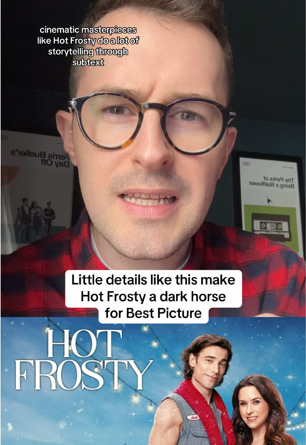 Will Hot Frosty and his broom sweep award season? The answer: “immediately.” #hotfrosty #laceychabert #dustinmilligan #christmasmovies #hallmarkmovies #filmanalysis #movies #movietok #filmtok 