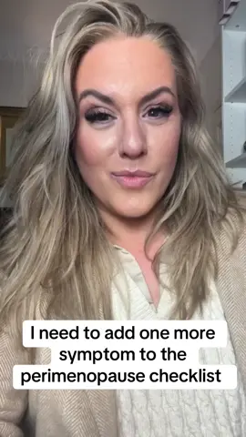 I need to add one more symptom to the perimenopause checklist #perimenopausesymptoms #perimenopauseexpert #kategrosvenor #perimenopause #perimenopauseadvice #perimenopausejourney #perimenopauseandmentalhealth #perimenopausesupport 
