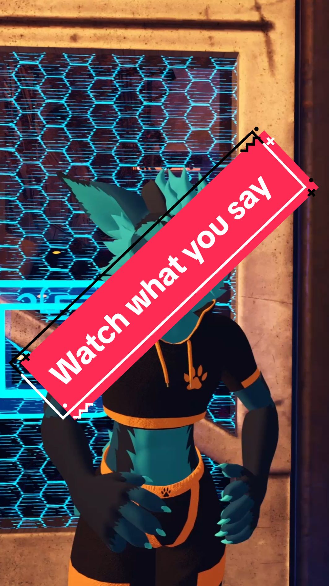 Watch what you say! #vrchat #fyp #vrchatcommunity #furryfandom #vr #vrcmeme #lgbt #goofy #vrcfunny #werewolf #furryfyp 