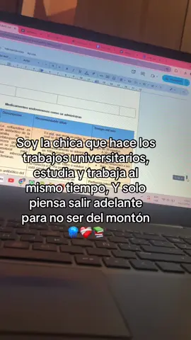 Solo pienso salir adelante #vidauniversitaria #estudiantes #sacrificio #trabajar #estudiar #ucv #areadelasalud #enproceso 🩷💜📚👩🏻‍⚕️🩵🩹#enfocadaenmismetas🥰 #👩🏻‍⚕️ #📚 #peru🇵🇪 