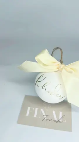 Personalised bauble for little Rhodes…✨ These baubles are the cutest keepsake and are the perfect, Final Touch to your tree!🎄 #finaltouch1996 #foryoupage #fyp #shoplocal #personalisedgifts #giftideas #christmasbauble #supportsmallbusiness #christmasgifts 