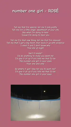 ROSE - NUMBER ONE GIRL [lyrics] #roses_are_rosie #rose #blackpink #blink 