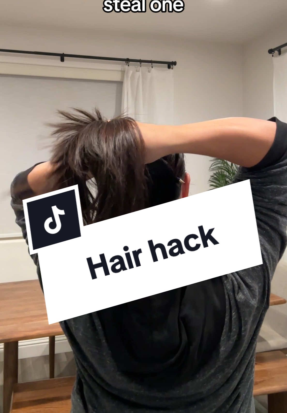 Heres a hack you ladies/men who have long hair. #hack  #longhair  #nohairtie #momlife 